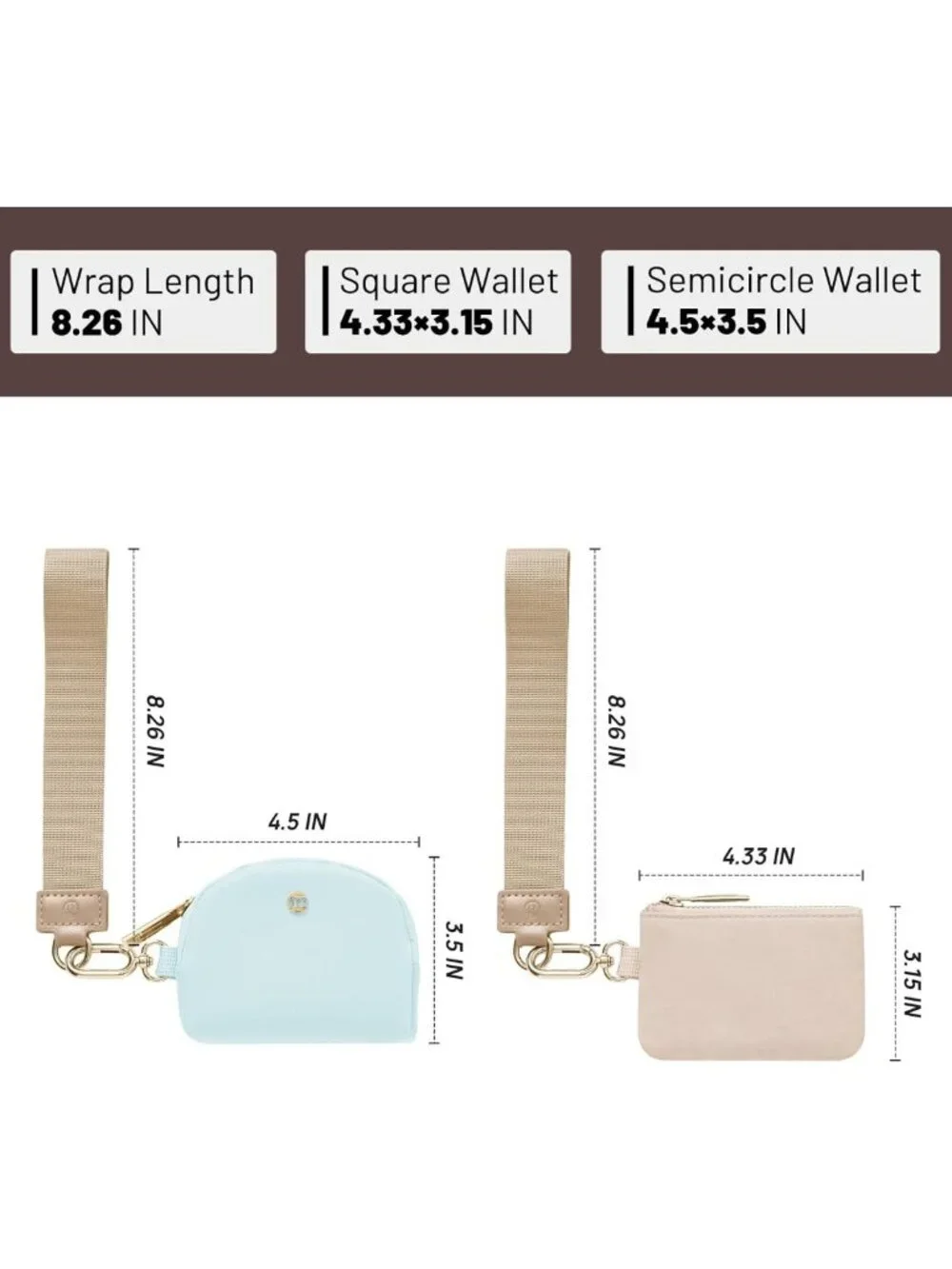 Mini Zip Around Keychain Wallet for Women - Detachable Wristlet & Coin Purse
